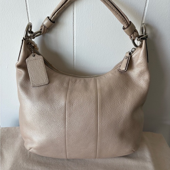 Coach Kristin Champagne Leather Hobo Shoulder Bag - Picture 6 of 16